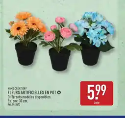 ALDI HOME CREATION Fleurs artificielles en pot offre