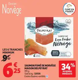 Auchan Saumon fumé de norvège maison delpeyrat offre