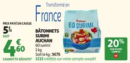 Auchan Bâtonnets surimi auchan offre