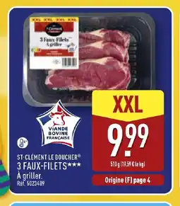 ALDI ST-CLÉMENT LE BOUCHER 3 Faux-filets offre