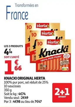 Auchan Knacki original herta offre