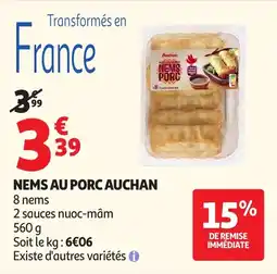 Auchan Nems au porc auchan offre