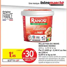 Intermarché MONIQUE RANOU Recette tartinelle offre