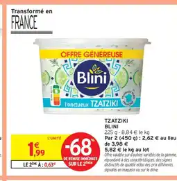Intermarché BLINI Tzatziki offre