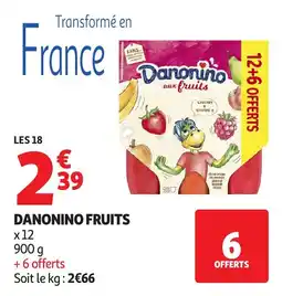 Auchan Danonino fruits offre