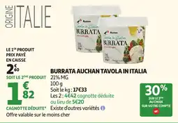 Auchan Burrata auchan tavola in italia offre