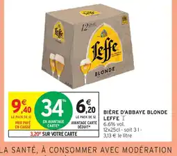 Intermarché LEFFE Bière d'abbaye blonde offre