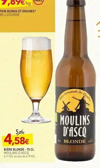 naturéO Moulins d'ascq bière blonde offre