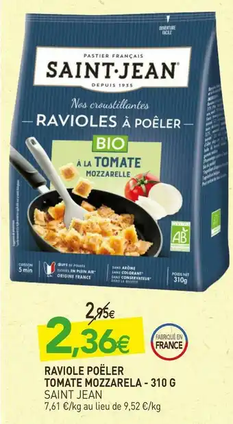 naturéO Saint jean raviole poëler tomate mozzarela offre