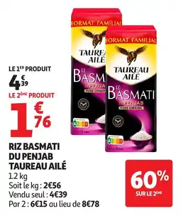 Auchan Riz basmati du penjab taureau ailé offre