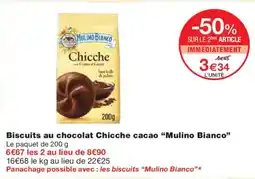 Monoprix MULINO BIANCO Biscuits au chocolat Chicche cacao offre