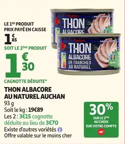 Auchan Thon au naturel auchan offre