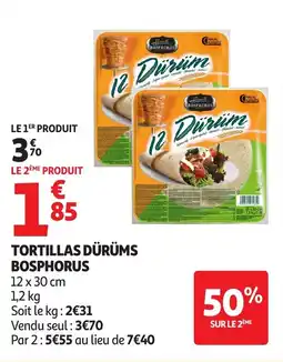Auchan Tortillas dürüms bosphorus offre