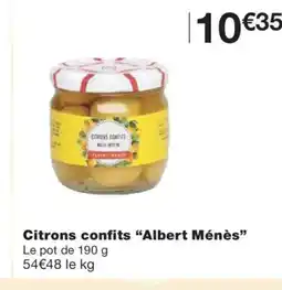Monoprix ALBERT MÉNÈS Citrons confits offre