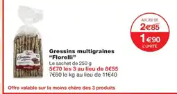 Monoprix FLORELLI Gressins multigraines offre