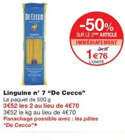 Monoprix DE CECCO Linguine n° 7 offre