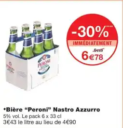 Monoprix PERONI *Bière Nastro Azzurro offre