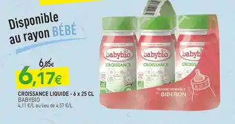 naturéO Babybio croissance liquide offre