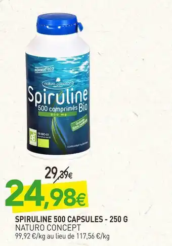 Naturo concept spiruline 500 capsules - 250 g