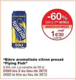 Monoprix FLYING FISH Bière aromatisée citron pressé offre