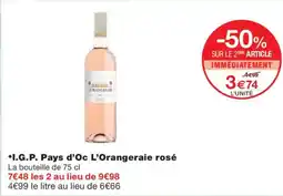 Monoprix I.G.P. Pays d'Oc L'Orangeraie rosé offre
