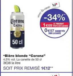 Monoprix CORONA Bière blonde offre