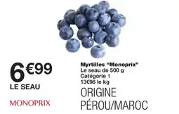 Monoprix MONOPRIX Myrtilles offre
