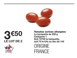 Monoprix Tomates cerises allongées offre