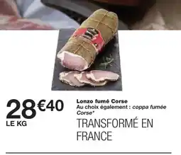 Monoprix Lonzo fumé Corse offre
