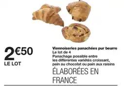 Monoprix Viennoiseries panachées pur beurre offre