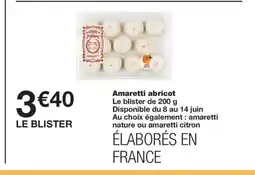 Monoprix Amaretti abricot offre
