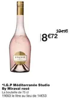 Monoprix I.G.P Méditerranée Studio By Miraval rosé offre