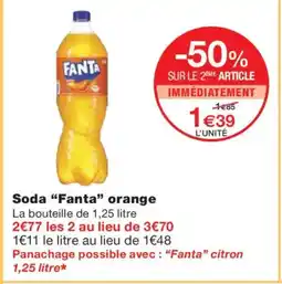 Monoprix FANTA Soda orange offre