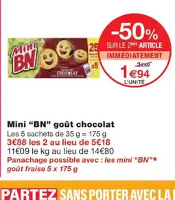 Monoprix BN Mini goût chocolat offre