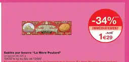 Monoprix LA MÈRE POULARD Sablés pur beurre" offre