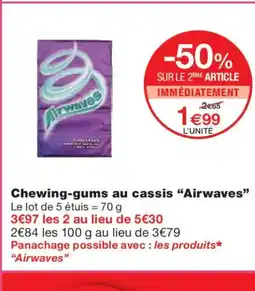Monoprix AIRWAVES Chewing-gums au cassis offre