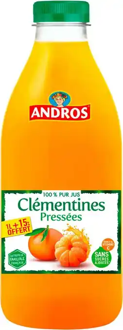 Match Andros jus de clémentines offre