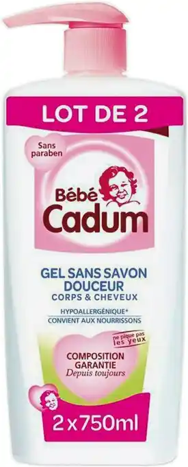 Match Bebe cadum gel nettoyant corps et cheveux offre