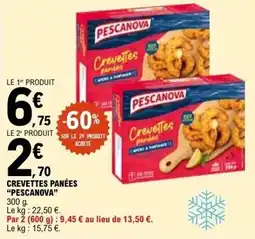 E.Leclerc CREVETTES PANÉES PESCANOVA offre