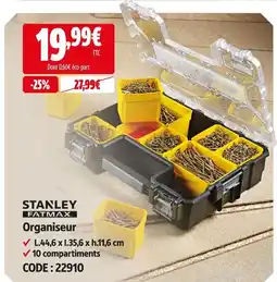 Screwfix Stanley fatmax organiseur offre
