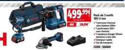 Screwfix Bosch pack de 3 outils 18v li-ion offre