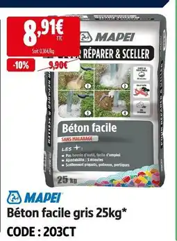 Screwfix Mapei béton facile gris 25kg offre