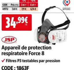 Screwfix Jsp appareil de protection respiratoire force 8 offre