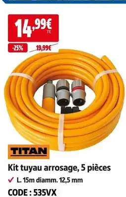 Screwfix Titan kit tuyau arrosage, 5 pièces offre