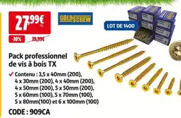 Screwfix Pack professionnel de vis à bois tx offre