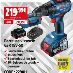 Screwfix Bosch perceuse visseuse gsr 18v-50 offre