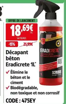 Screwfix Décapant béton eradicrete offre