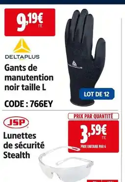 Screwfix Deltaplus gants de manutention noir taille l offre
