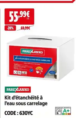 Screwfix Parexlanko kit d’étanchéité à l’eau sous carrelage offre