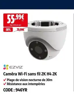 Screwfix Ezviz caméra wi-fi sans fil 2k h4 2k offre